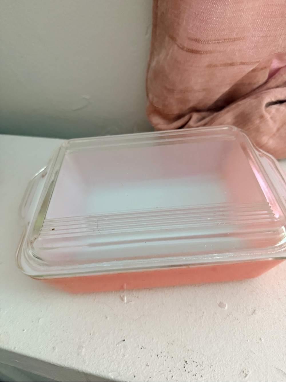 RARE Vintage Pyrex 503 Flamingo Pink 1.5 Qt Refrigerator Dish + Lid